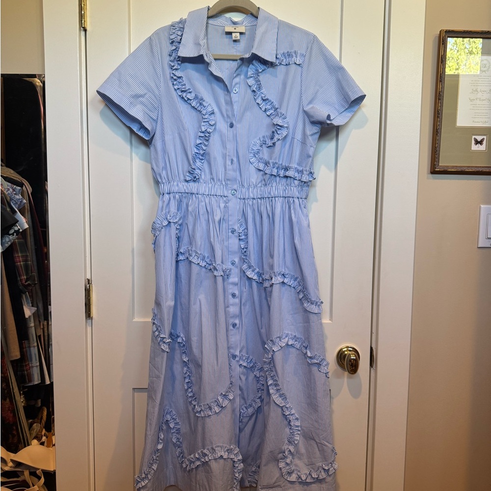 Kate Spade x Target Blue Ruffled Dress